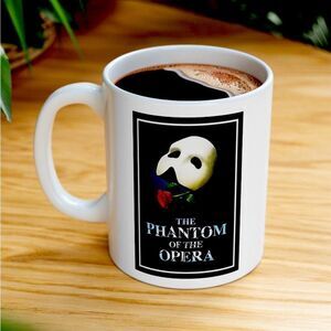 NWOT.Phantom of the Opera Mug. Perfect for the Phantom of the Opera Musical Fan.